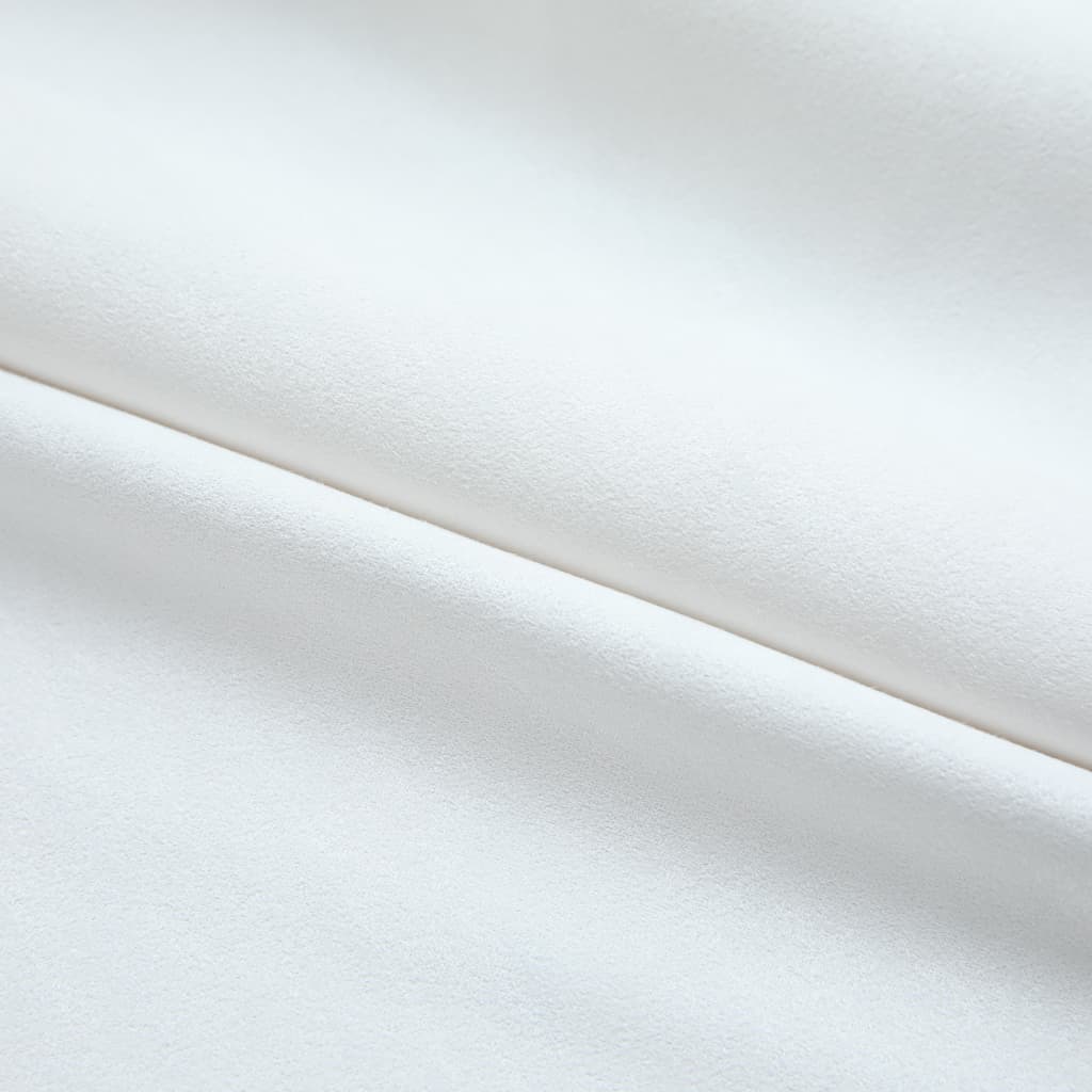 vidaXL Draperii opace cu cârlige, 2 buc., alb ivoriu, 140 x 225 cm