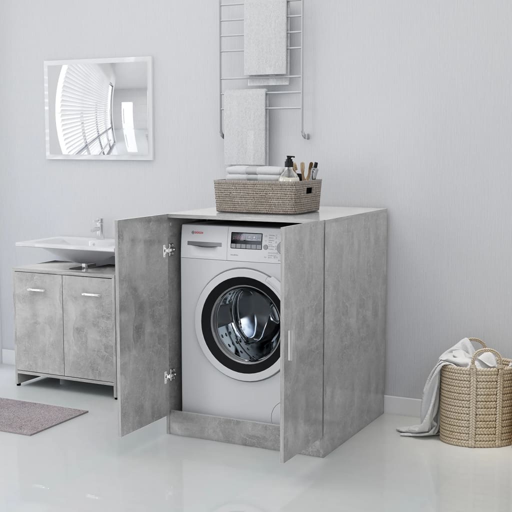 vidaXL Dulap mașină de spălat, gri beton