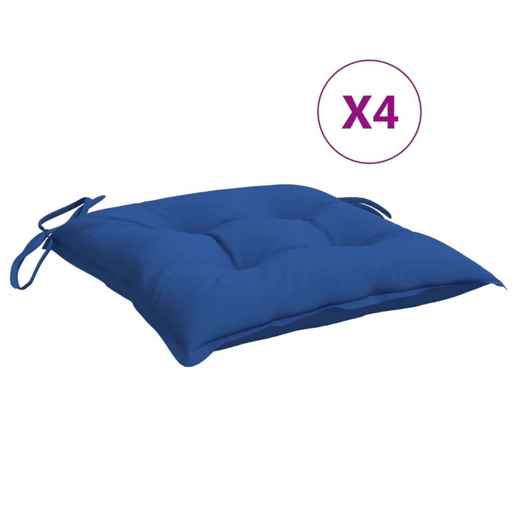 vidaXL Perne de scaun, 4 buc., albastru, 50x50x7 cm, textil oxford