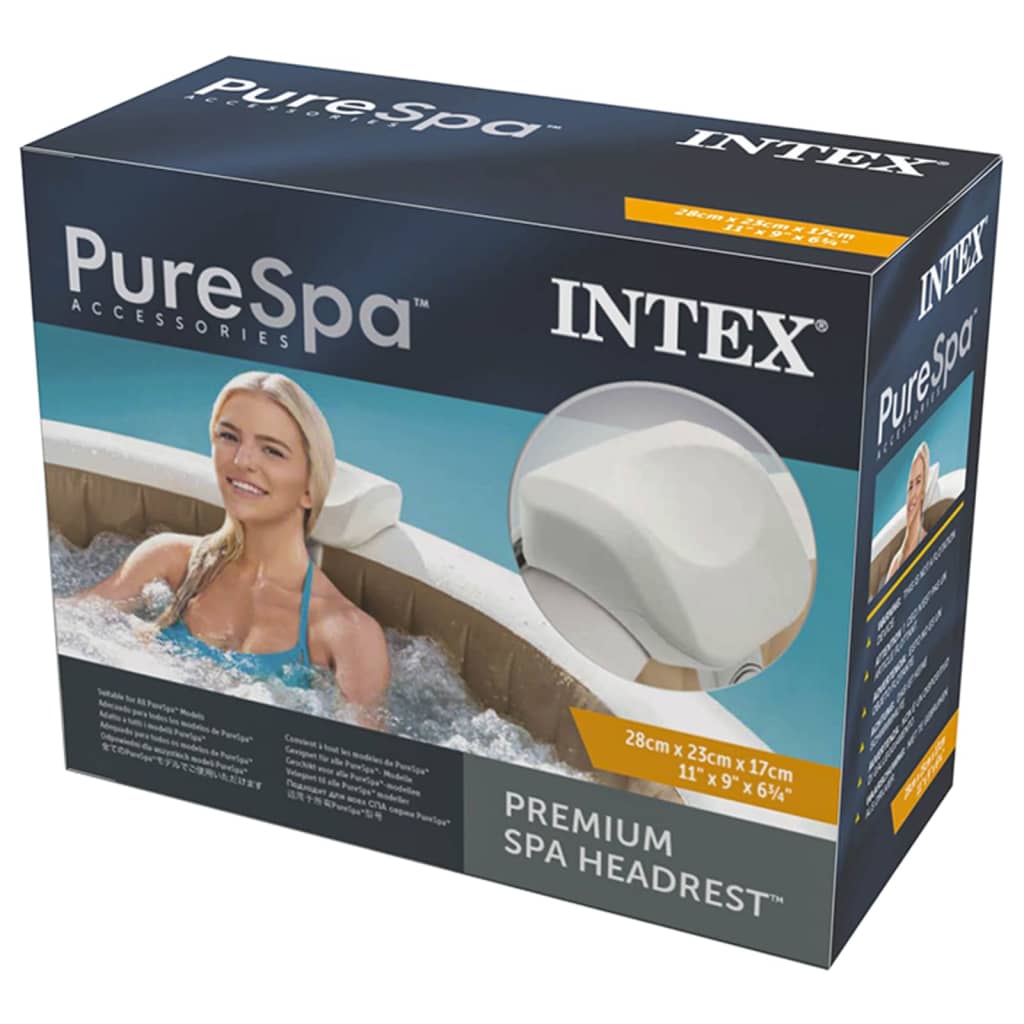 Intex Tetieră Premium PureSpa, alb, 28x23x17 cm, spumă