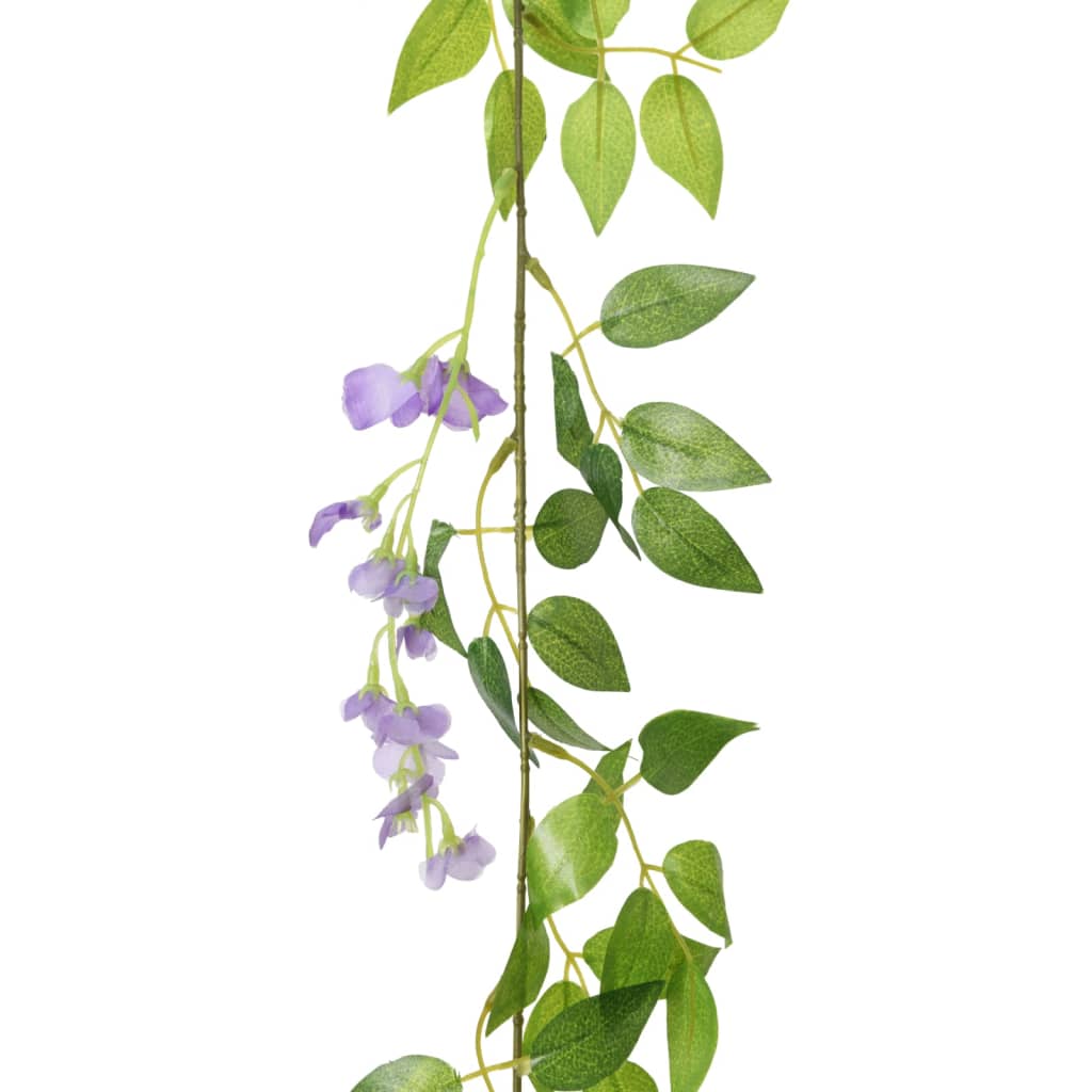vidaXL Ghirlande de flori artificiale, 6 buc., violet, 200 cm