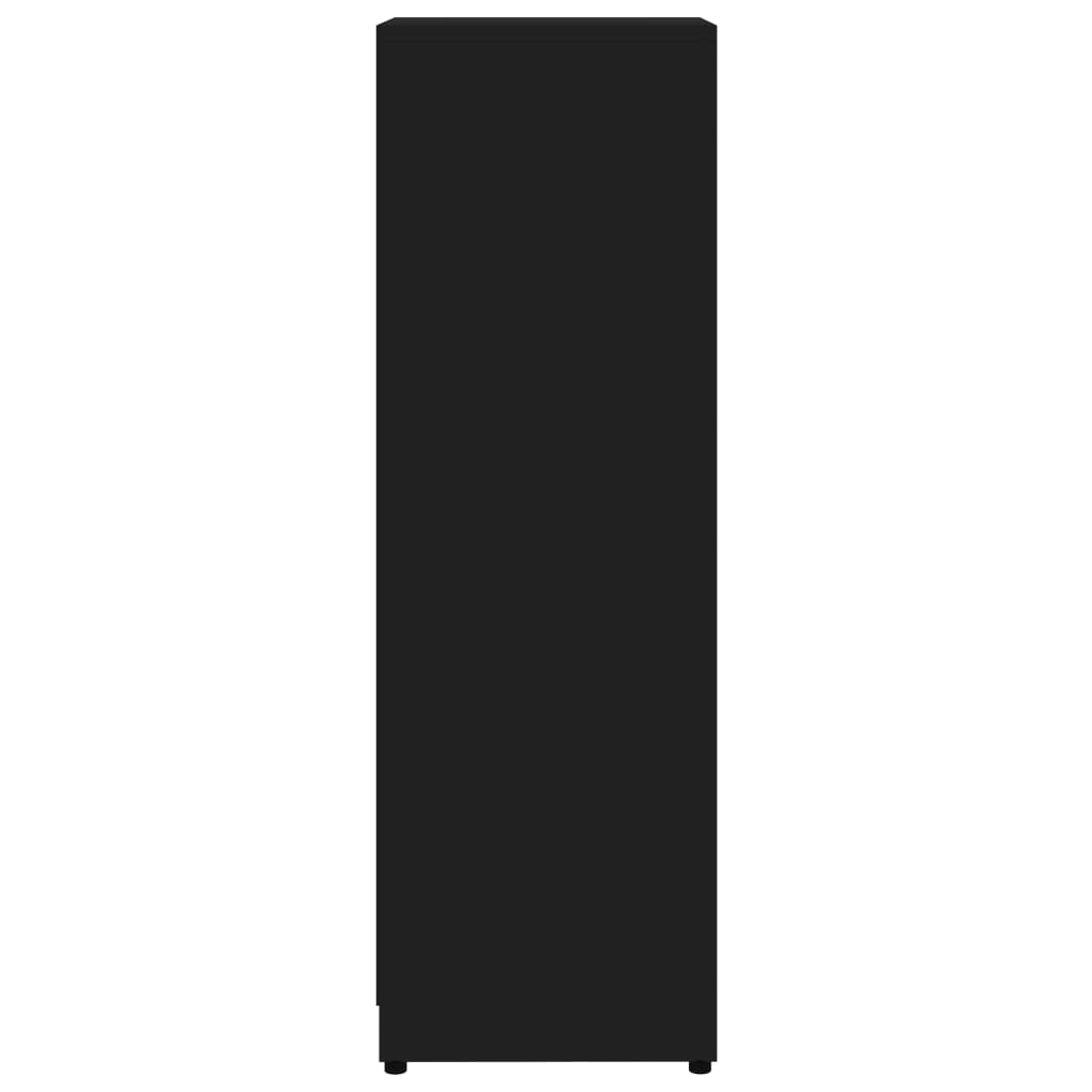 vidaXL Dulap de baie, negru extralucios, 30 x 30 x 95 cm, PAL