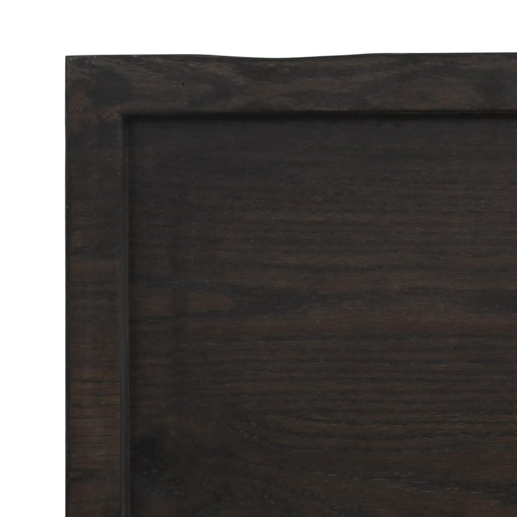 vidaXL Blat masă, 40x40x4 cm, gri, lemn stejar tratat contur organic