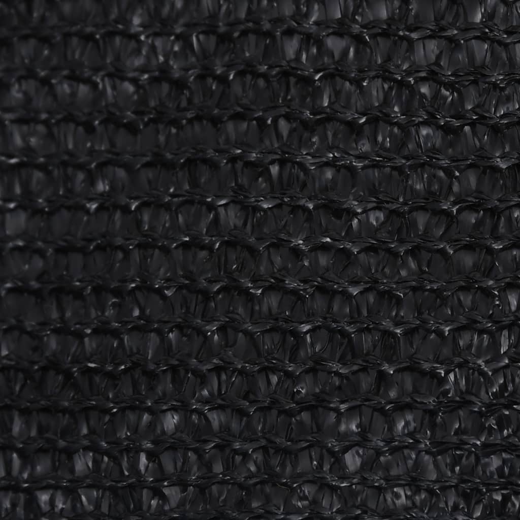 vidaXL Pânză parasolar, negru, 3,6x3,6x3,6 m, HDPE, 160 g/m²