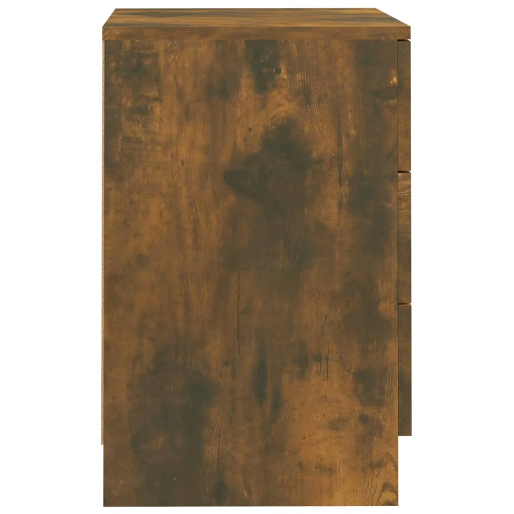 vidaXL Noptieră, stejar fumuriu, 38x35x56 cm, lemn prelucrat