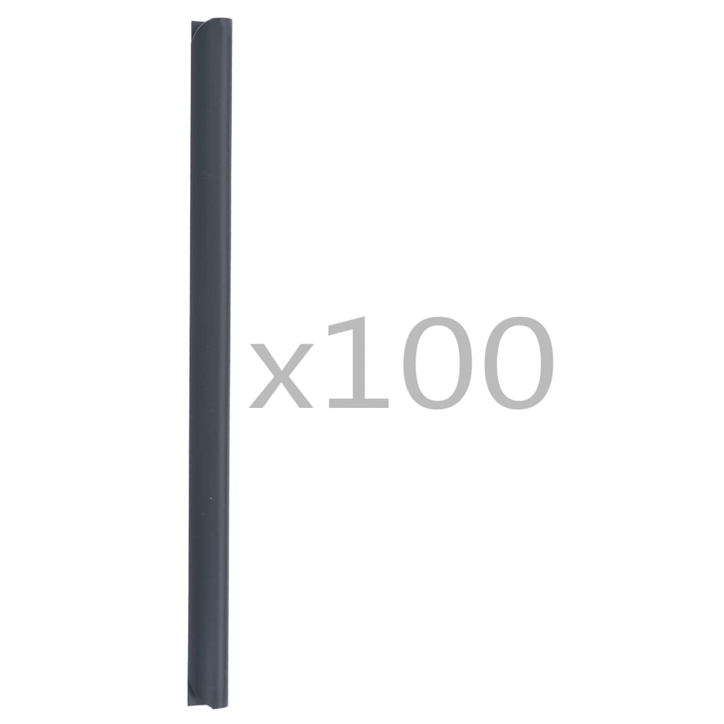 vidaXL Cleme fixare fâșii de gard, 100 buc., antracit, PVC