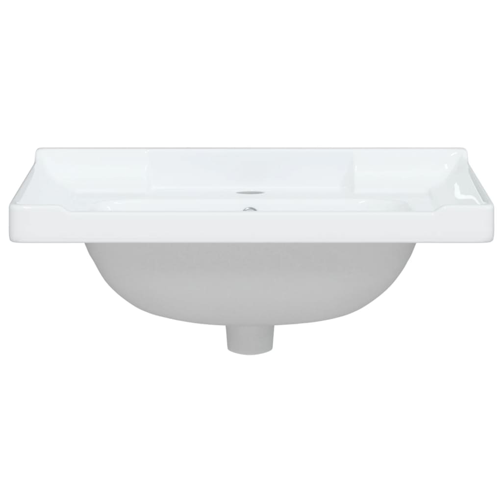 vidaXL Chiuvetă de baie albă 61x48x23 cm, pătrată, ceramică