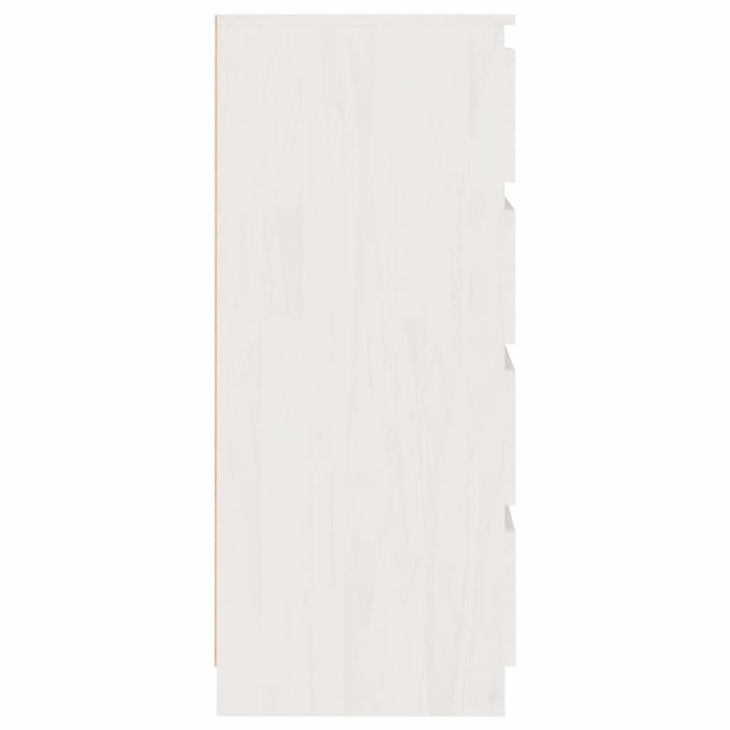 vidaXL Dulap lateral, alb, 60x36x84 cm, lemn masiv de pin