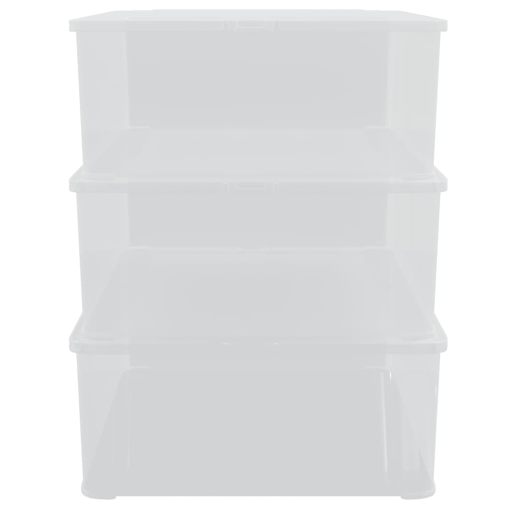 vidaXL Cutii de depozitare din plastic, 3 buc., 25 L, stivuibile