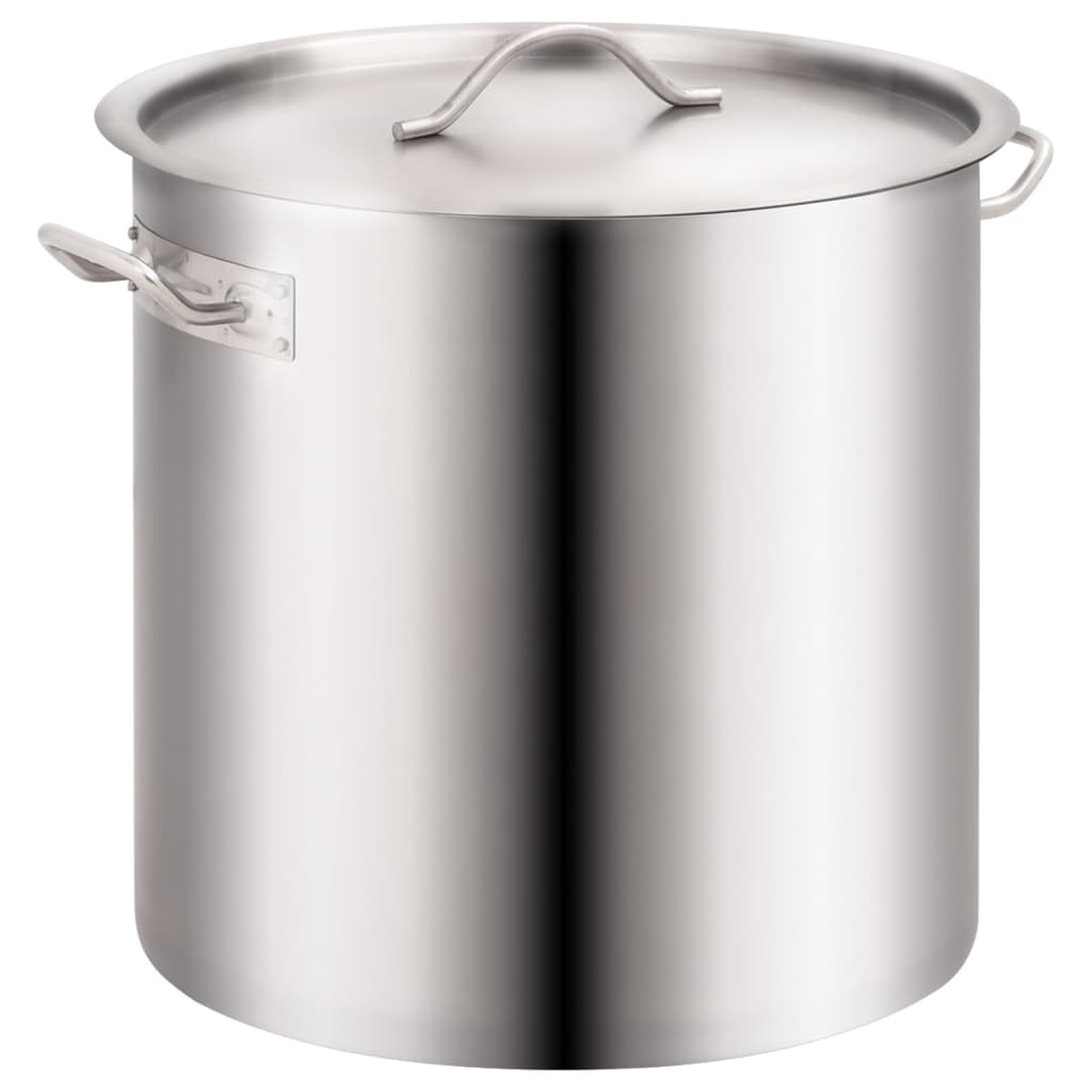 vidaXL Set oale de supă, 2 piese, 98/50 L, oțel inoxidabil