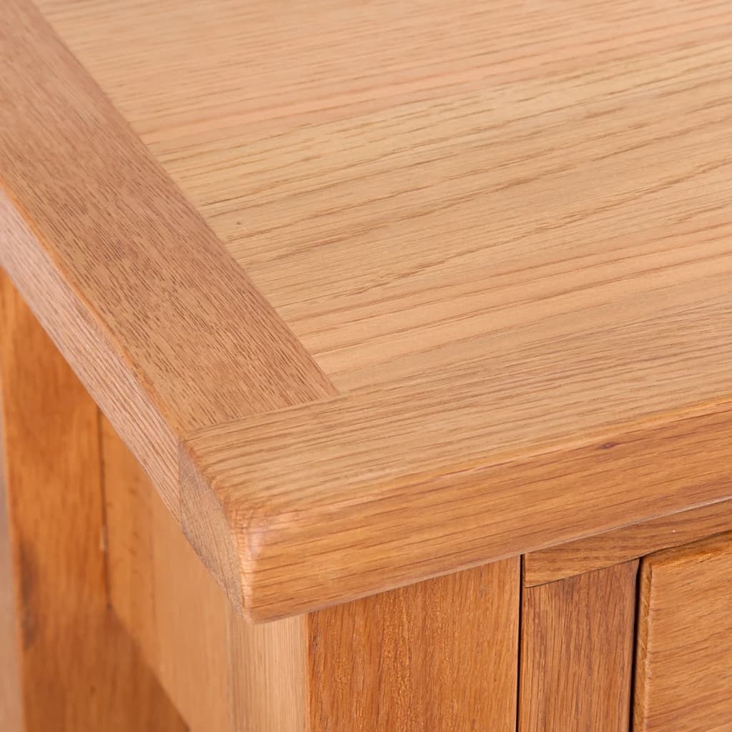vidaXL Masă consolă cu 2 sertare, 83x30x73 cm, lemn masiv de stejar