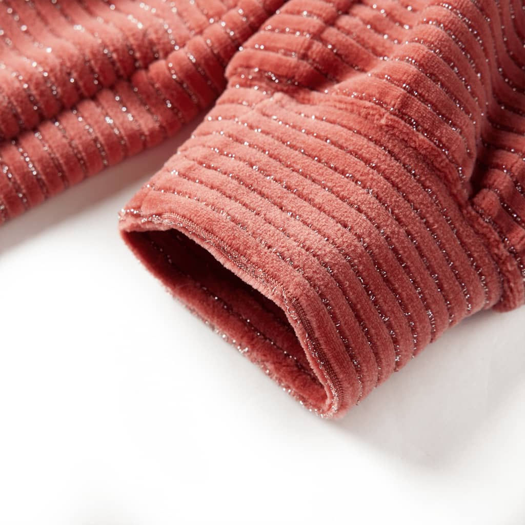 Rochie pentru copii cu mâneci lungi, roz mediu, 92