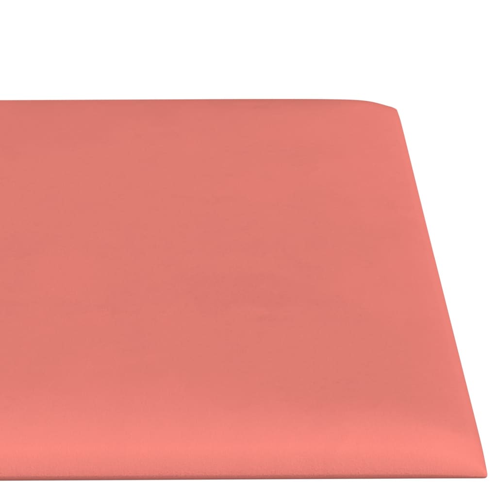 vidaXL Panouri de perete, 12 buc., roz, 30x15 cm, catifea, 0,54 m²