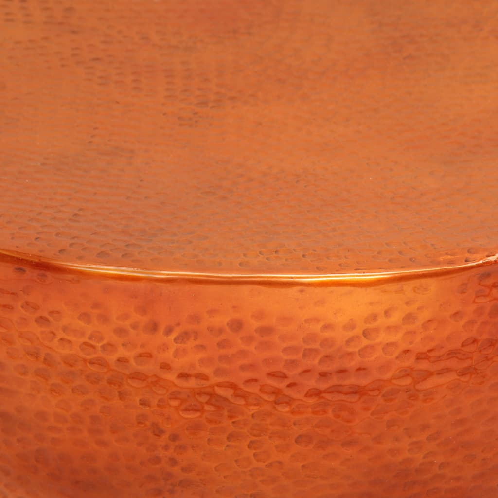 vidaXL Măsuță de cafea, arămiu, 70 x 30 cm, aluminiu bătut cu ciocanul