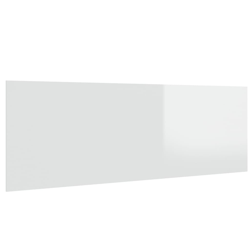 vidaXL Tăblie pat/perete,alb extralucios,240x1,5x80 cm,lemn prelucrat