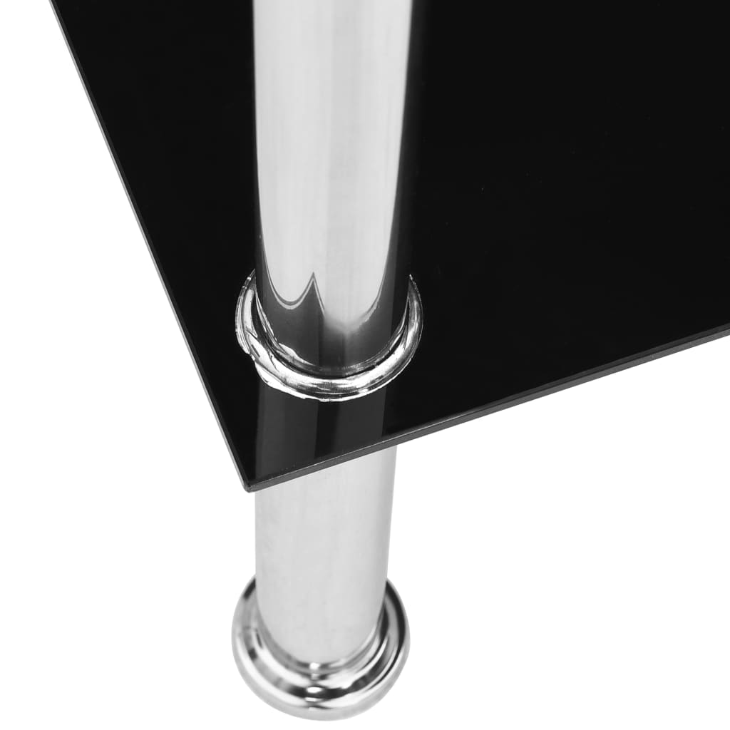 vidaXL Măsuță de cafea, negru, 110x43x60 cm, sticlă securizată