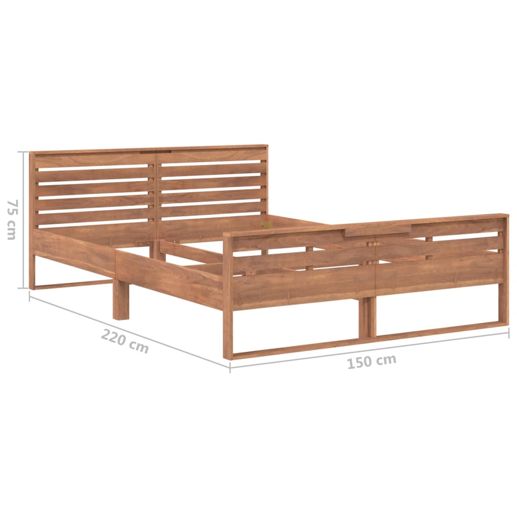vidaXL Cadru de pat, 140x200 cm, lemn masiv de tec