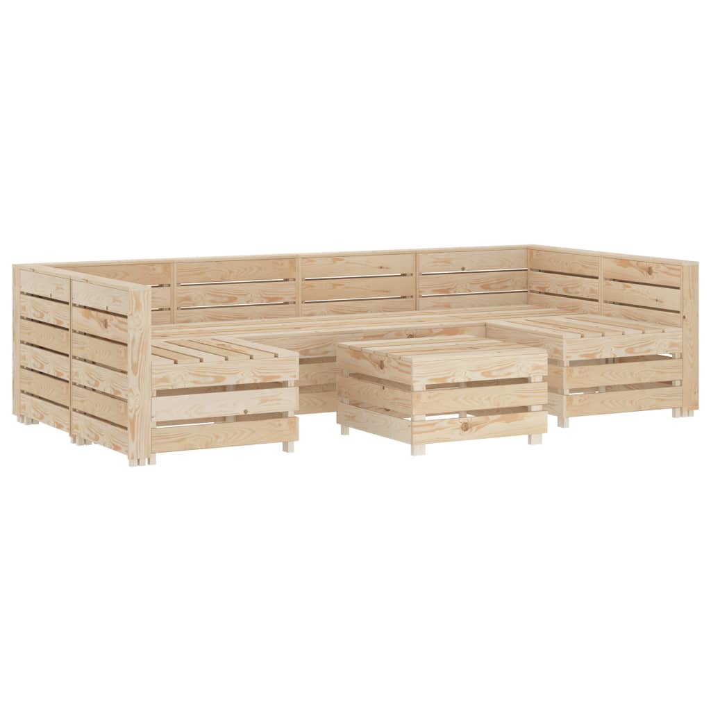 vidaXL Set mobilier de grădină din paleți, 7 piese, lemn