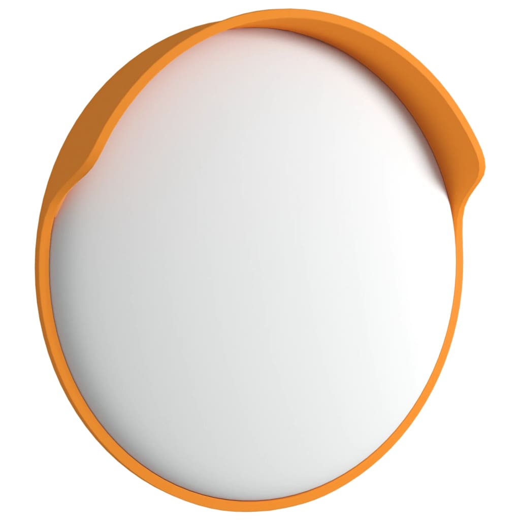 vidaXL Oglindă trafic convexă exterior, portocaliu Ø30 cm policarbonat