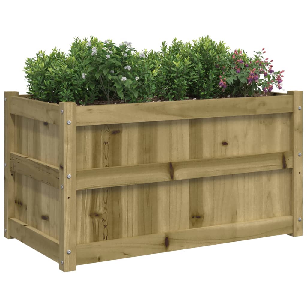 vidaXL Jardinieră de grădină, 90x50x50 cm, lemn de pin impregnat