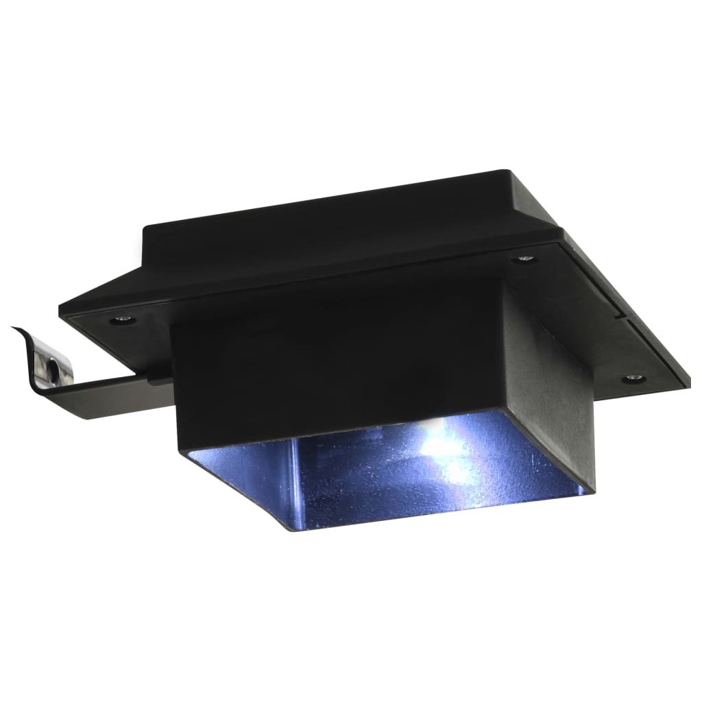vidaXL Lămpi solare de exterior cu LED, 6 buc, negru, 12 cm, pătrat
