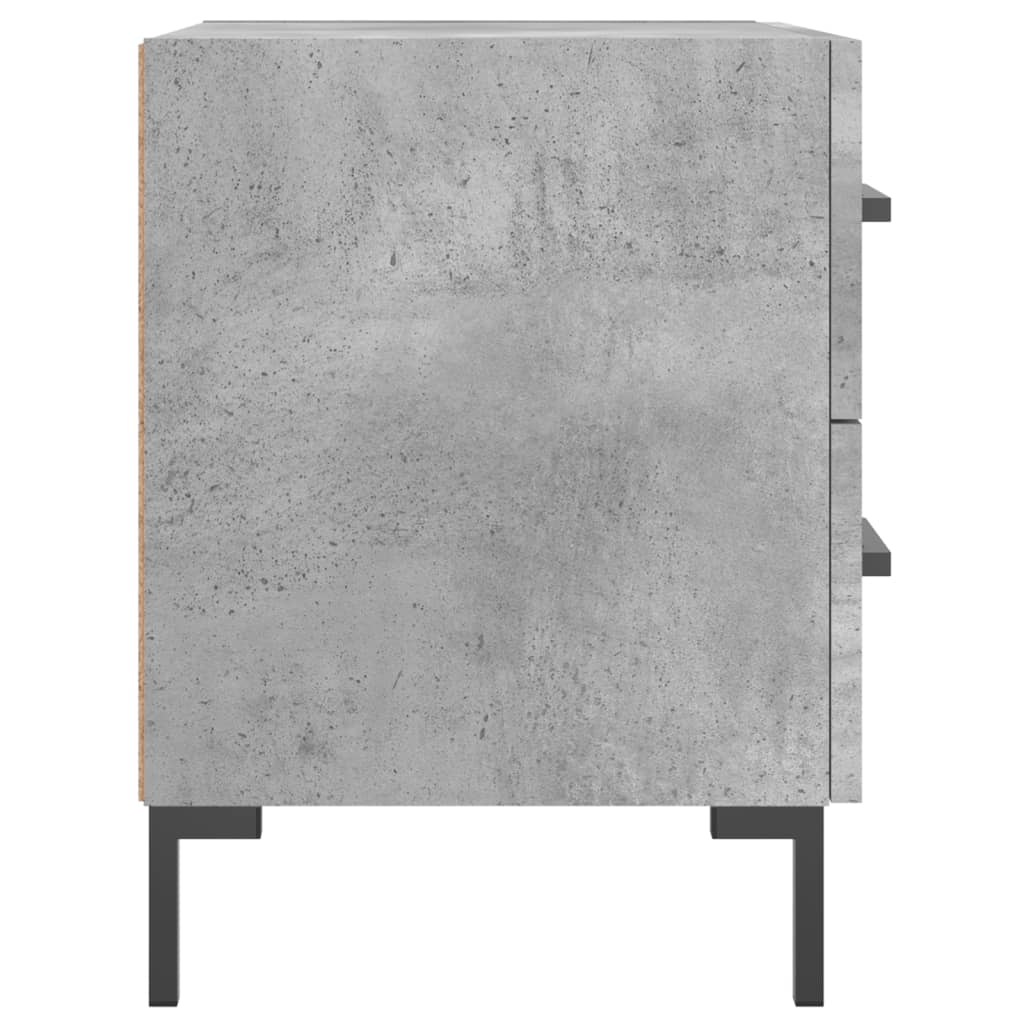 vidaXL Noptieră, gri beton, 40x35x47,5 cm, lemn compozit