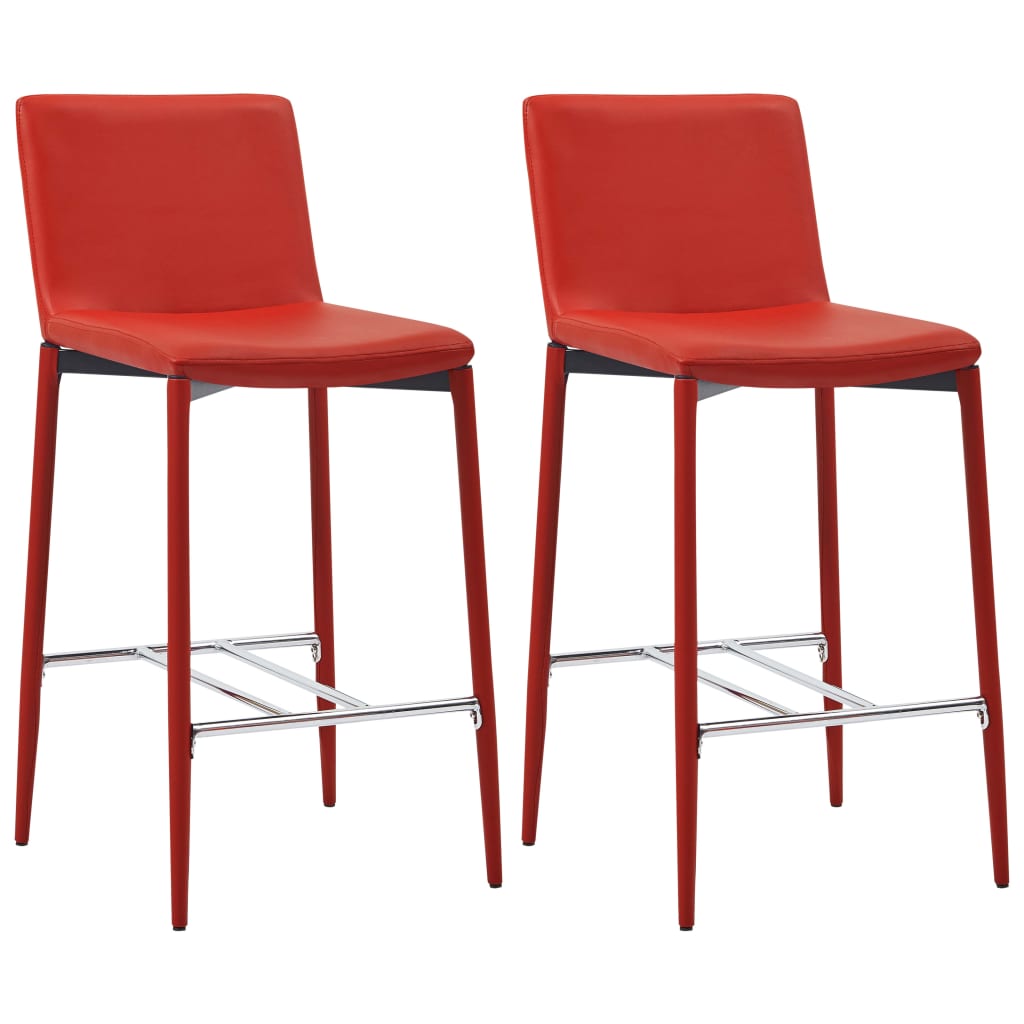 vidaXL Set mobilier de bar, 5 piese, roșu, piele ecologică