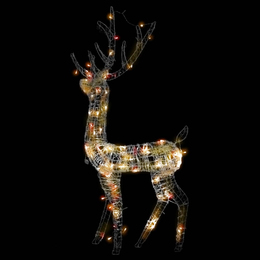 vidaXL Decorațiune de Crăciun ren 140 LED-uri colorat 120 cm acril