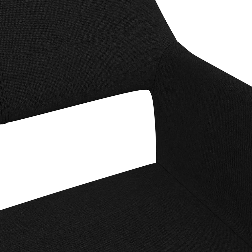 vidaXL Scaun de masă pivotant, negru, material textil