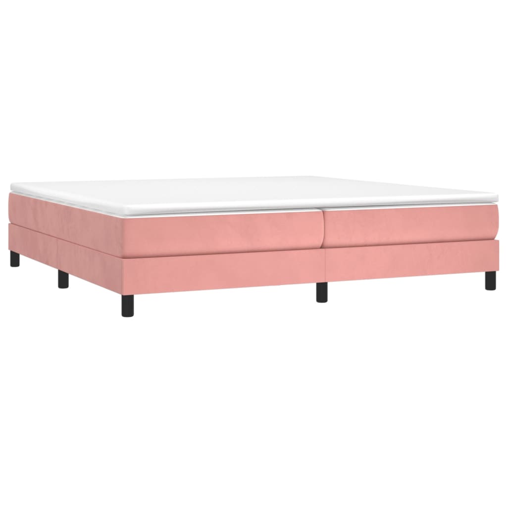 vidaXL Cadru de pat, roz, 200x200 cm, catifea