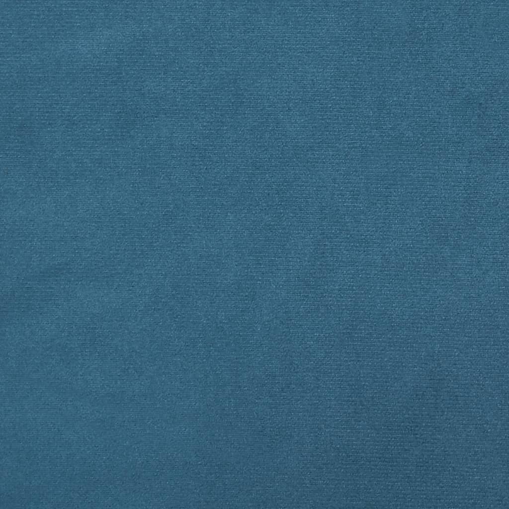 vidaXL Canapea extensibilă cu 2 locuri și taburet, albastru, catifea