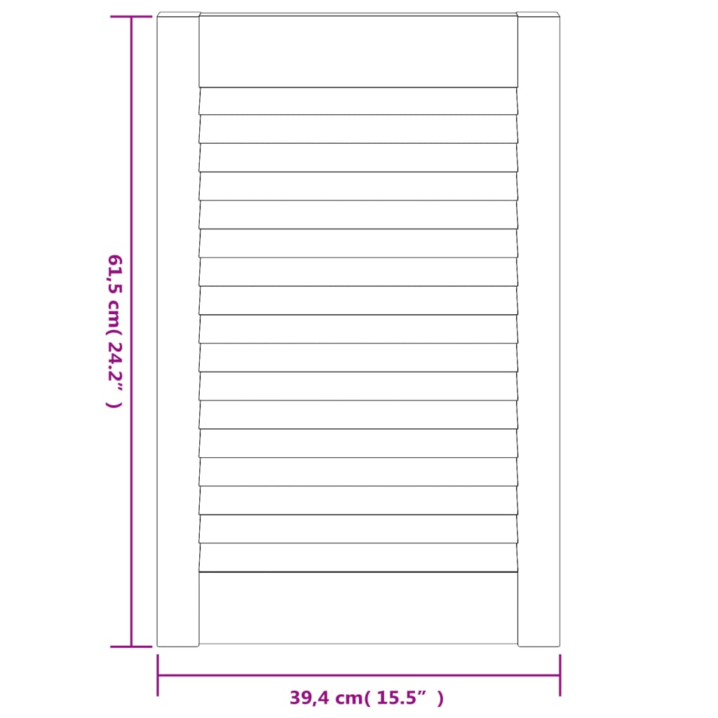 vidaXL Ușă de dulap cu design lambriu, 61,5x39,4 cm, lemn masiv de pin