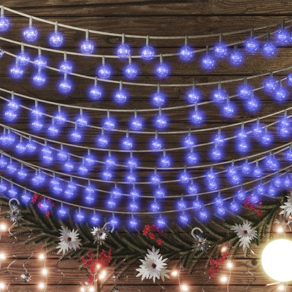 vidaXL Ghirlandă luminoasă, 200 LED-uri, albastru, 20 m, 8 funcții