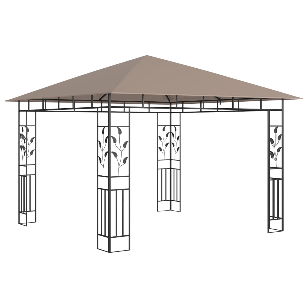 vidaXL Pavilion cu plasă anti-țânțari, gri taupe, 3x3x2,73 m, 180 g/m²