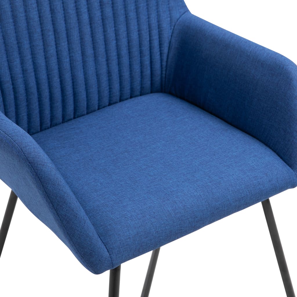 vidaXL Scaune de sufragerie, 6 buc., albastru, material textil