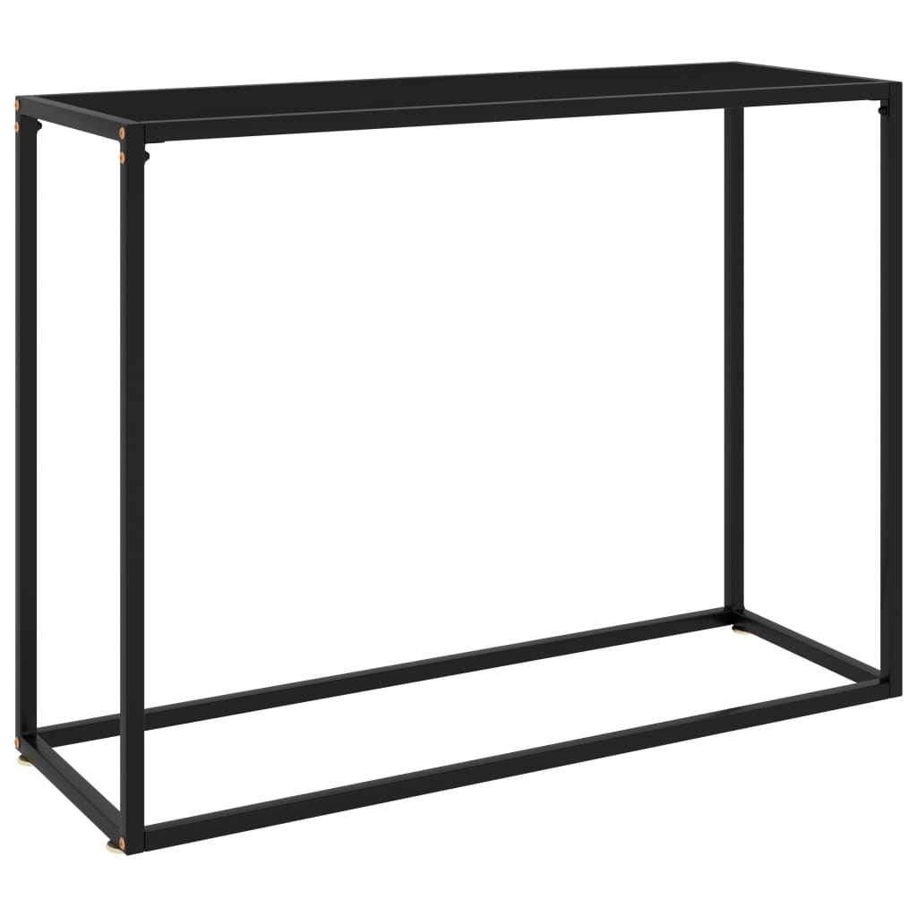 vidaXL Masă consolă, negru, 100x35x75 cm, sticlă securizată