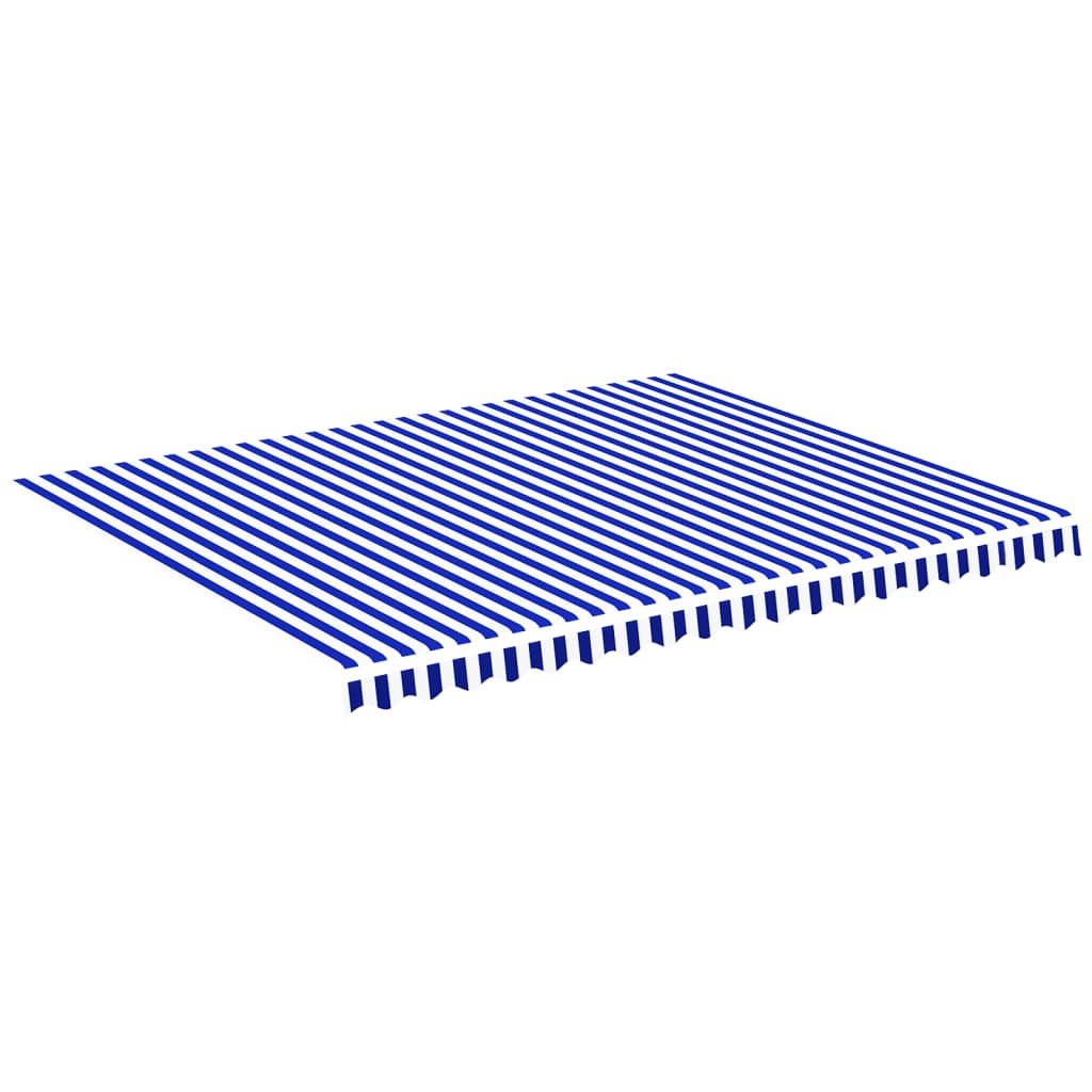 vidaXL Pânză de rezervă copertină, albastru și alb, 4,5x3,5 m