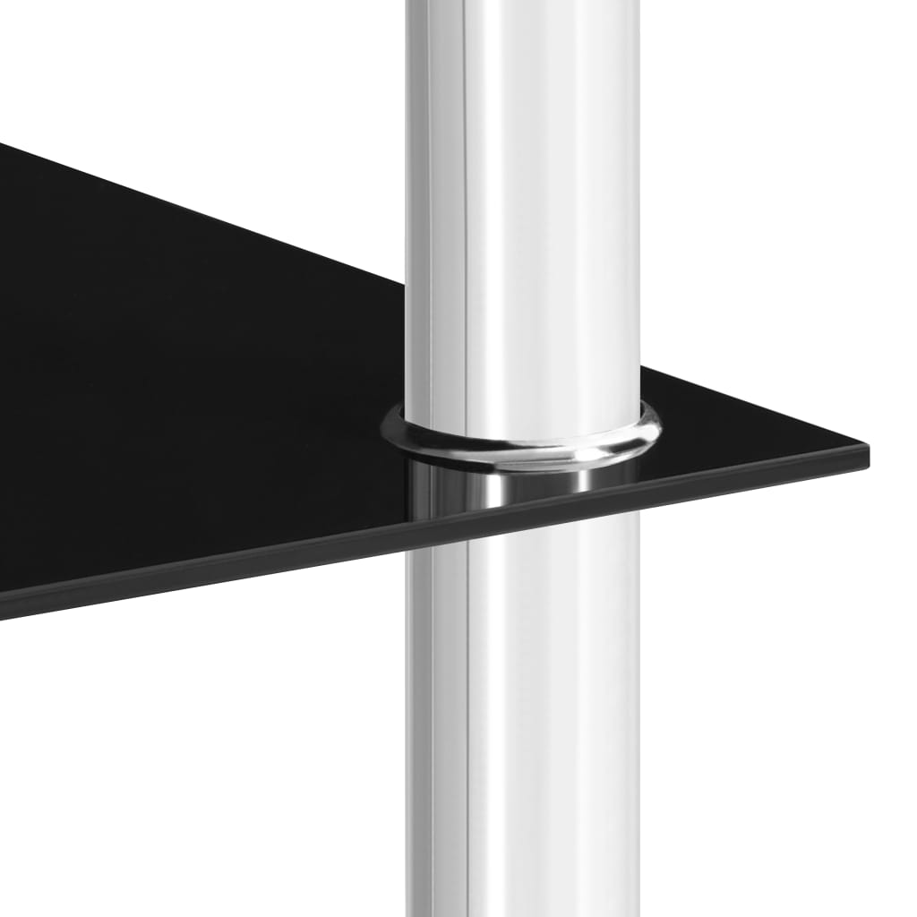vidaXL Masă laterală, negru, 45 x 50 x 45 cm, sticlă securizată