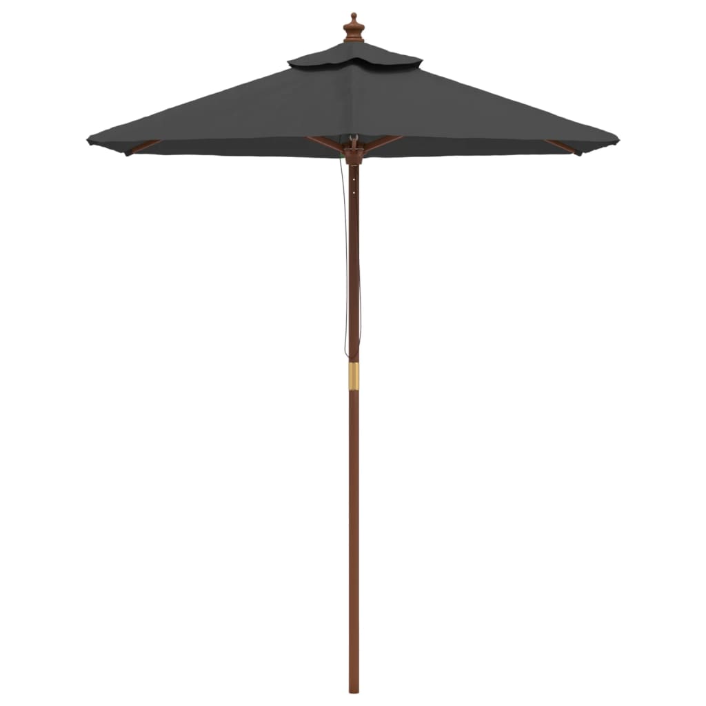 vidaXL Umbrelă de soare de grădină stâlp din lemn antracit 196x231 cm