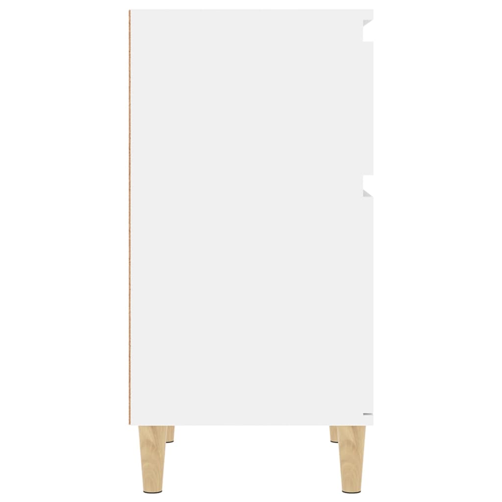 vidaXL Noptieră, alb extralucios, 40x35x70 cm