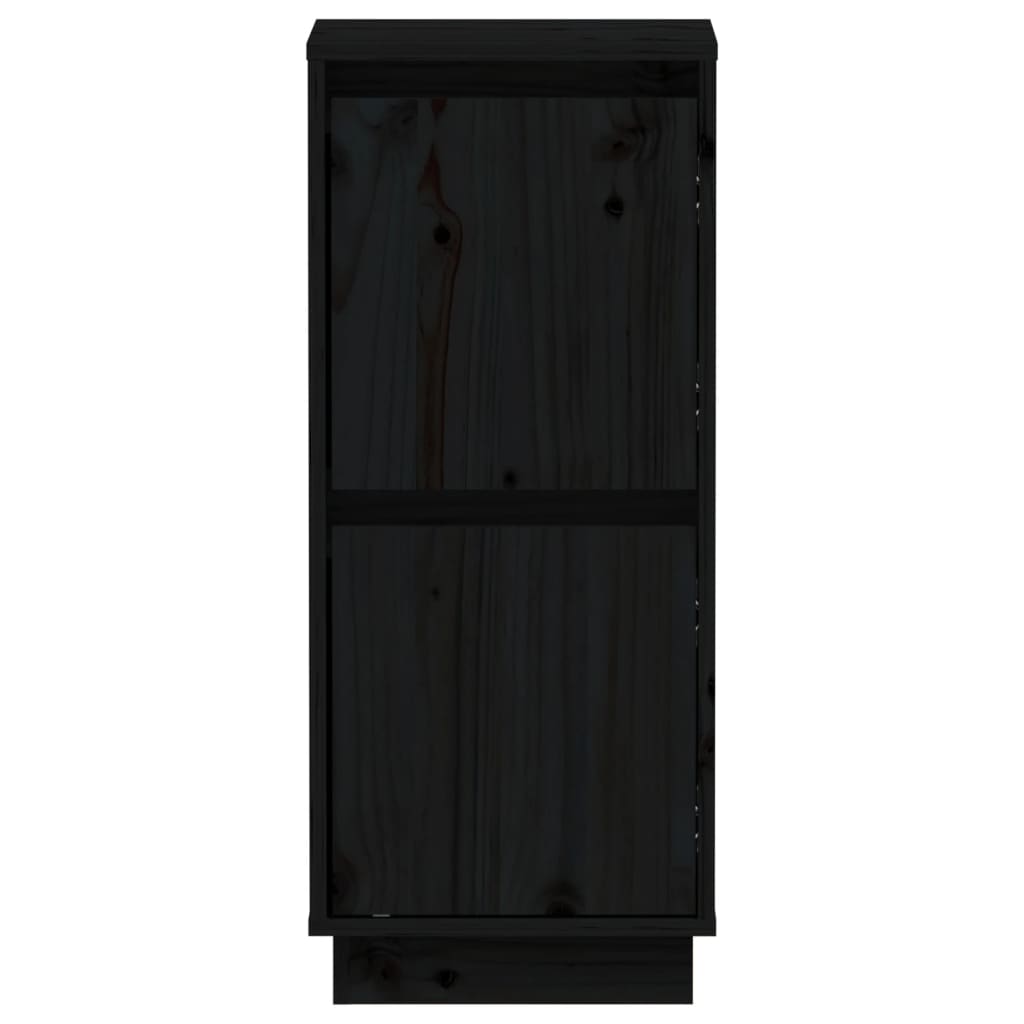 vidaXL Servantă, negru, 31,5x34x75 cm, lemn masiv de pin