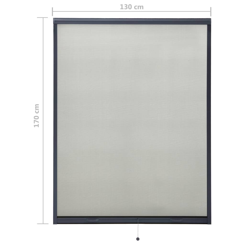 vidaXL Plasă insecte pentru ferestre tip rulou, antracit, 130x170 cm