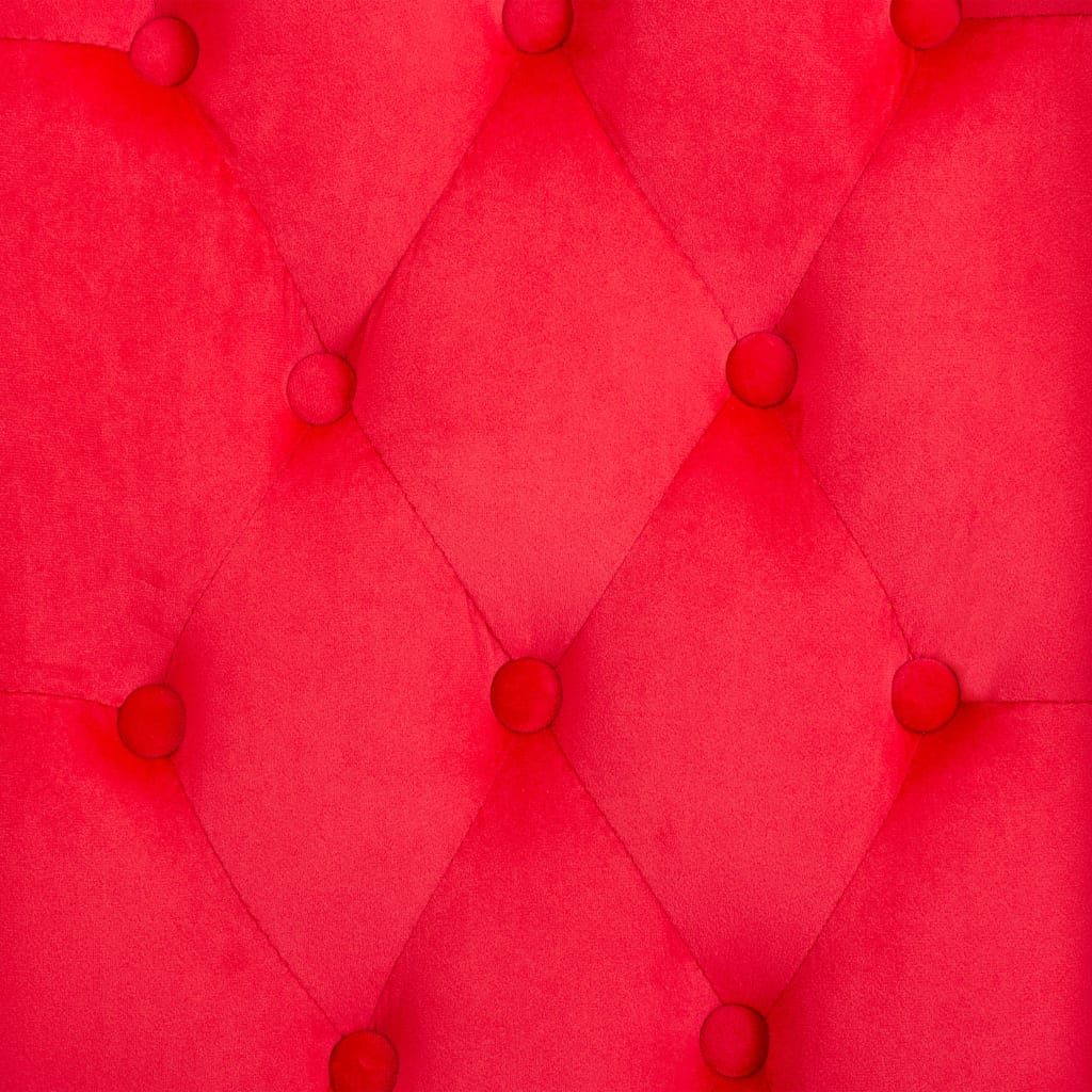 vidaXL Scaun de sufragerie, roșu, catifea