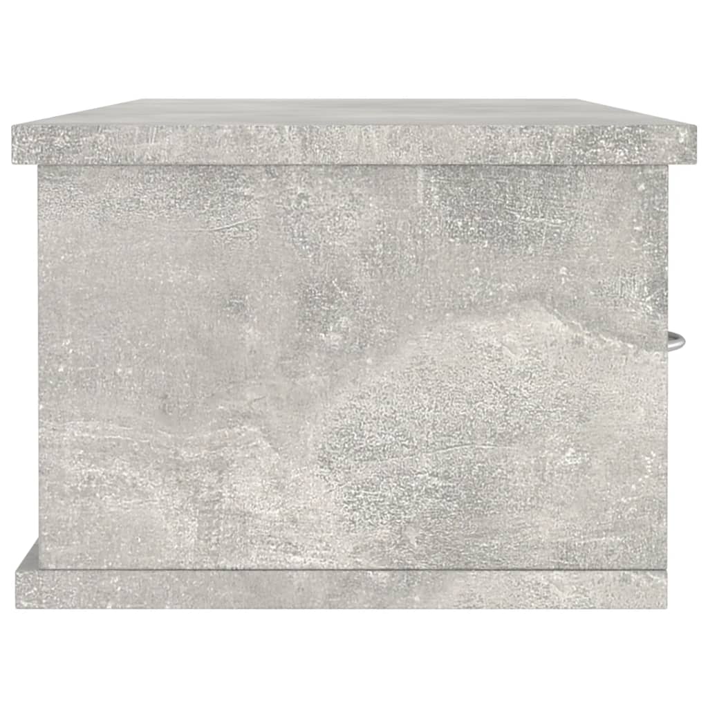 vidaXL Dulap de perete cu sertare, gri beton, 88x26x18,5 cm, PAL