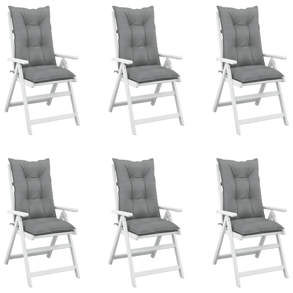 vidaXL Perne pentru scaun de grădină, 6 buc., gri, 120 x 50 x 7 cm