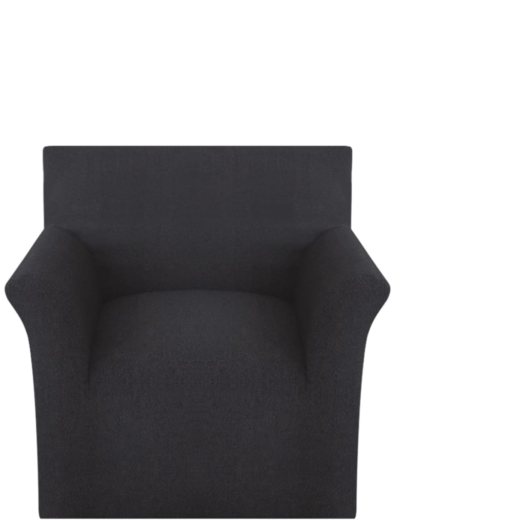 vidaXL Husă elastică pentru canapea, bumbac jersey, negru