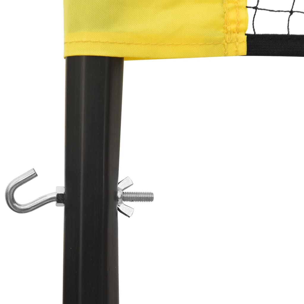 vidaXL Plasă de volei, galben și negru, 823x244 cm, țesătură PE