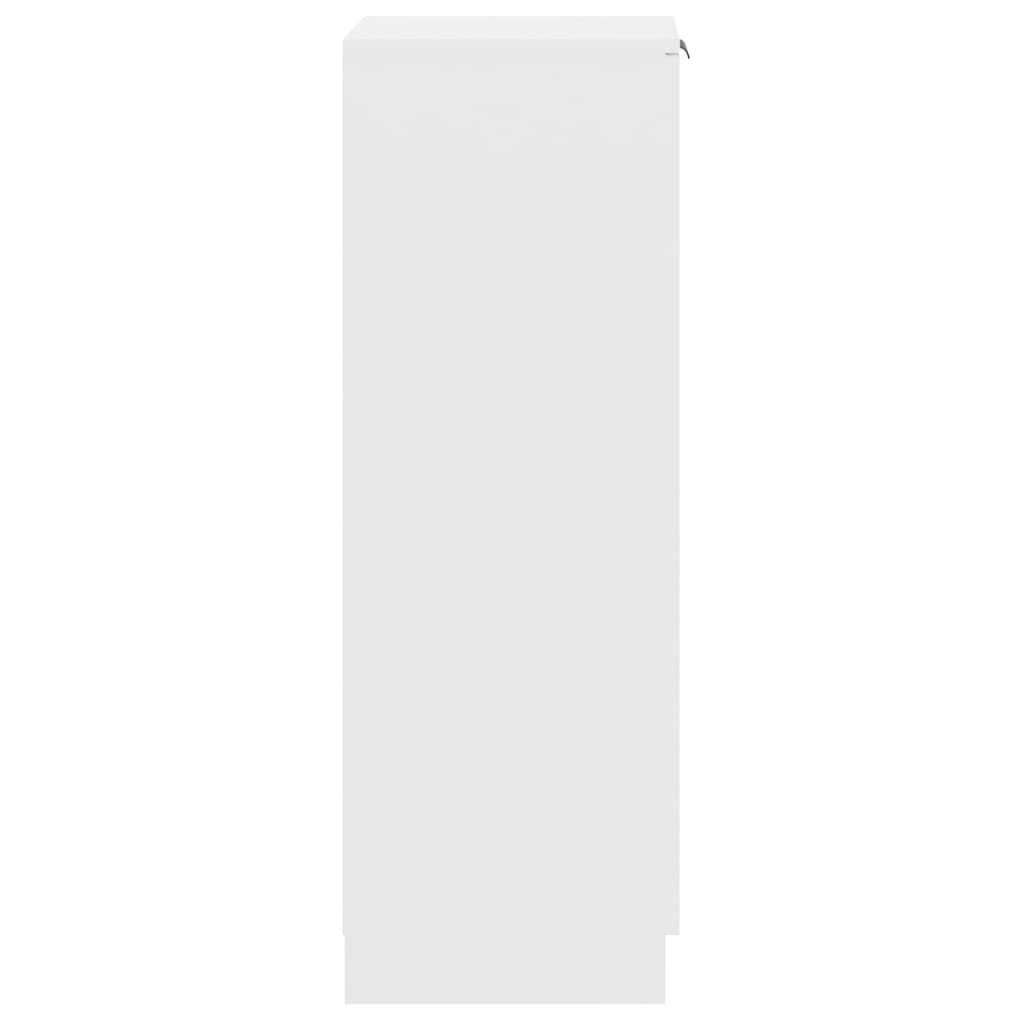vidaXL Pantofar, alb, 30x35x100 cm, lemn compozit