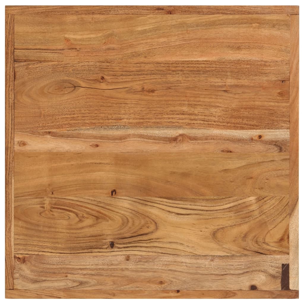 vidaXL Masă de bar, 55x55x107 cm, lemn masiv acacia și fier