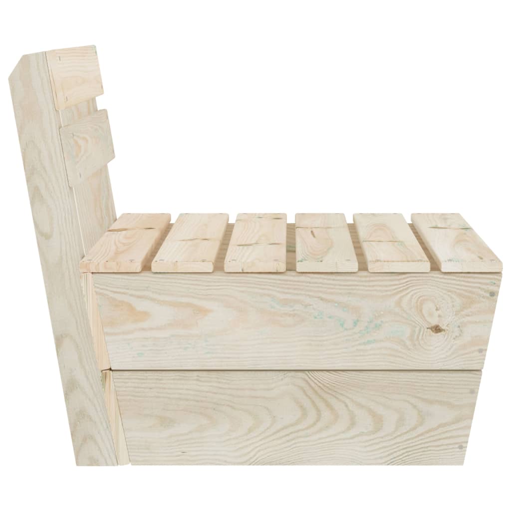 vidaXL Canapea de mijloc din paleți, modulară, lemn de molid tratat